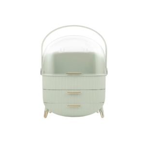 Antalya Cosmetic Organiser with 2 Drawers Green