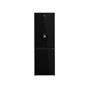 Defy 348L Black Glass Fridge with Slimline Water Dispenser Black