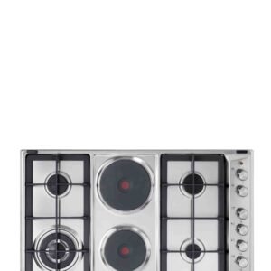 Elba Classic 90cm 4 Burner Gas & Electric Hob - Silver