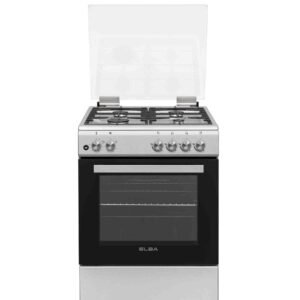 Elba Essential 60cm 4 Burner Gas Stove With Gas Oven - Silver