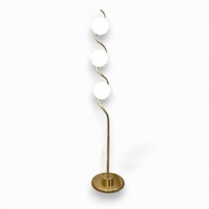 Floor Lamp with 3 Lights Gold & White