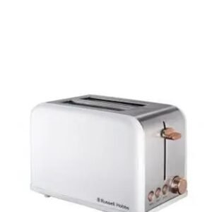 Russell Hobbs 2 Slice Toaster - White & Rose Gold