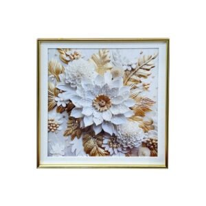 Square Floral Painting Frame Multicoloured