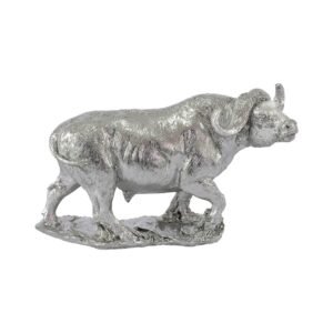 Urban Decor Buffalo on Plinth Silver