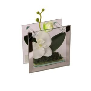 Urban Decor Orchid in Frame Green & White