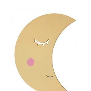 Urban Decor Smiling Half Moon LED Night Light - Yellow