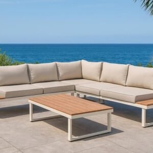 3piece Outdoor Corner Lounge Set With a Coffee Table