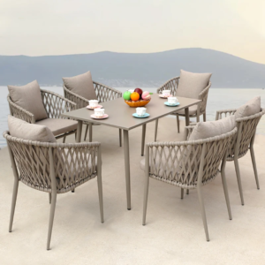 6 Seater Garden Partio Woven Dining Outdoor Chairs And Table