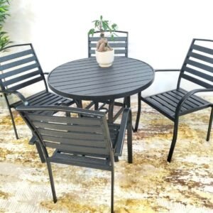 Carlo Round Table Outdoor Set - 5 Piece