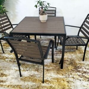 Carlo Square Outdoor Set - 5 Piece Table And Chairs
