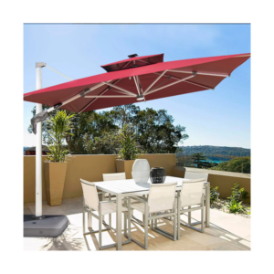Space Cantiliver Garden Umbrella Patio comes in Green and Kh